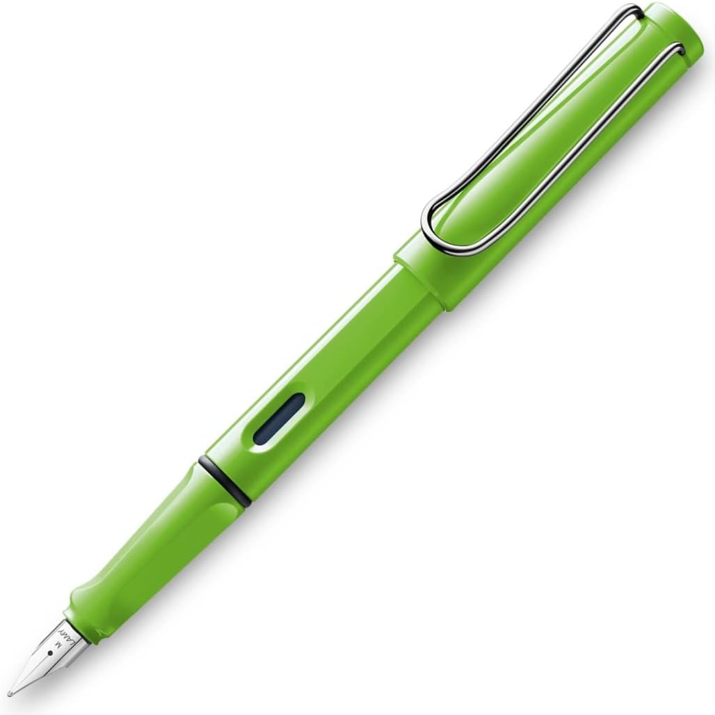 L13GN-F Fountain Pen, F, Fine Point, Safari, Green
