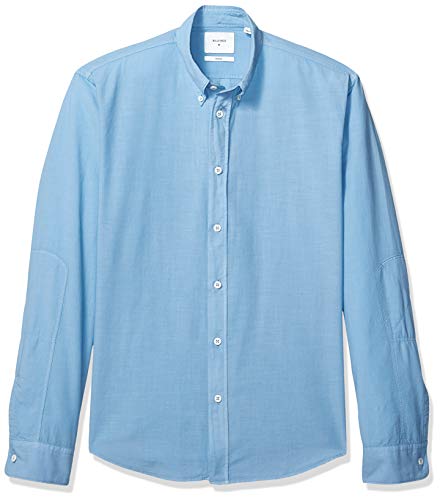 Billy Reid Men's Standard Fit Button Down Taylor Shirt, Light Blue Solid, XX-Large