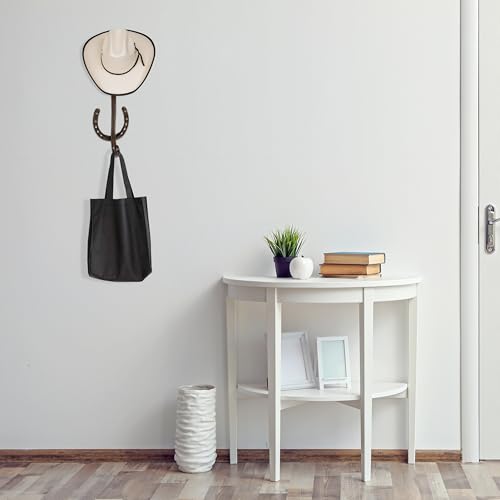Suporte de metal para chapéu em ferradura com gancho – Organizador de parede para chapéus, casacos e