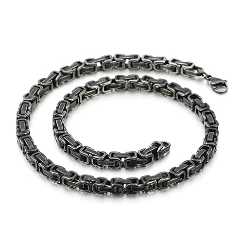 Chaîne maille royale acier inoxydable noir de qualité supérieure KnSam fantaisie