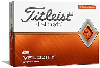 Titleist Velocity Golf Balls, Matte Orange, (One Dozen)