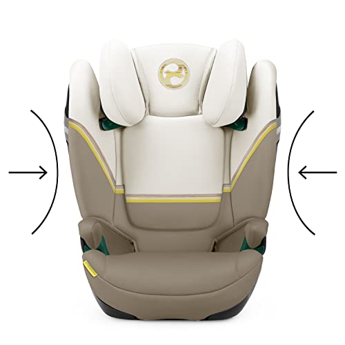 Cybex Gold Silla de coche Solution S2 i-Fix, Para coches con y sin ISOFIX, 100 - 150 cm, De 3 a 12 años aprox. (15 - 50 kg), Beige (Seashell Beige)