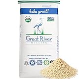Great River Milling Organic Soft White Winter Wheat | Whole Grain Wheat Berries for Baking & Milling | Non-GMO, Kosher, USDA Organic | Ideal for Pastries, Muffins & More | 25 Lb (Pack of 1)
