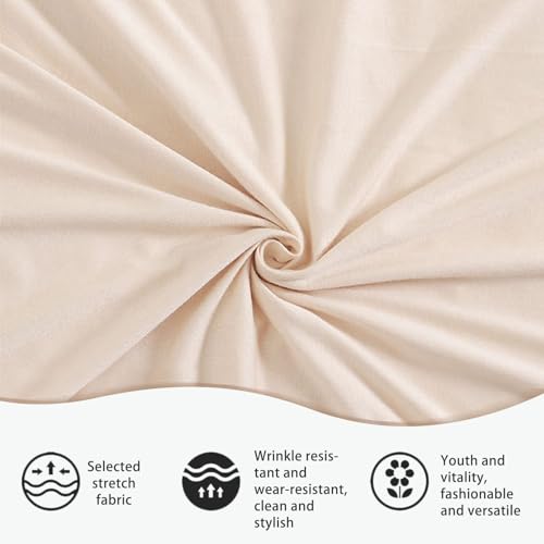 EYNDYN 3 Pack Women's Half Slip Shorts for Under Dresses Pettipants Half Slip Culotte Shorts Split Skirt, Skin,black,white, Large - Image 4