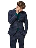 selected blazer duck green  SELECTED HOMME Herren SLHSLIM-MYLOLOGAN BLZ B NOOS Anzugjacke, Mehrfarbig (Navy Blue Checks: Navy), (Herstellergröße: 54)