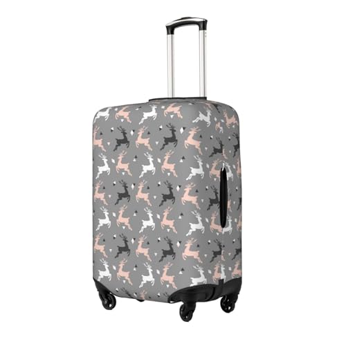 Simple Running Deer Luggage Cover Protector Anti-Scratch Washable Fits 18-32 Inch Luggage-Large2