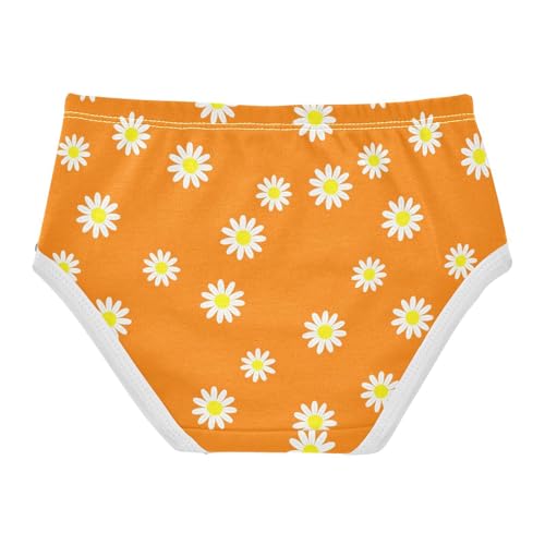 Flowers Floral Orange Toddler Girls's Underwear 2T 23028932