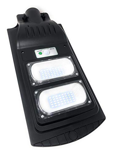 Lampadaire LED 60W solaire avec capteur de crépuscule et télécommande | Pack de 4 - 7