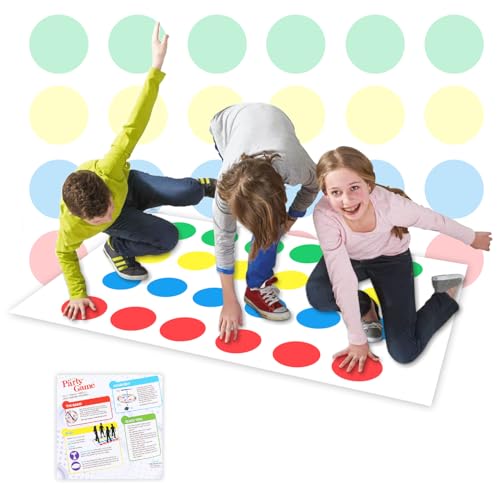 Twisting Spiele Twisting Game für Kinder & Erwachsene Balance Floor Spiel Pad Bodenspiel mit Spielmatte Teamspiel Familienspiel Lustiges Spiel für Kindergeburtstage Partyspiel für Familien