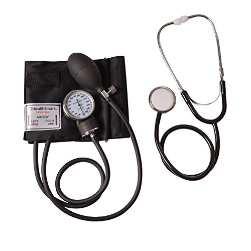 Mabis Professional Aneroid Sphygmomanometer Blood Pressure Gauge, Stethoscope And Blood Pressure Cuff, With Carrying Case, Adult Cuff, Black #TOP3