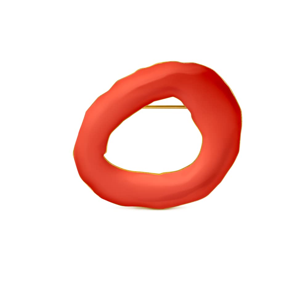 SPILLA IN ORO MIRÓ JEWELRY | Progettato da Joidart | Collezione Mirò | Metallo placcato oro 24K con smalto a freddo