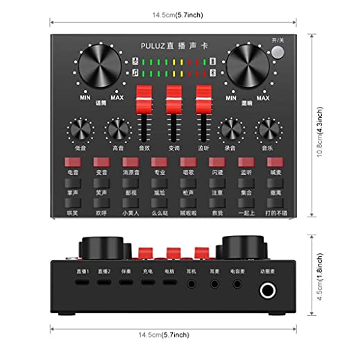 PFDTS Live-uitzending Professionele Microfoon Registratie Geluid Mixer Versterker met geluidskaart, Bluetooth USB - Image 3