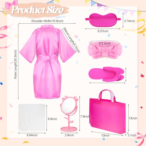 Complete spa party setup showing coordinated colors and accessories