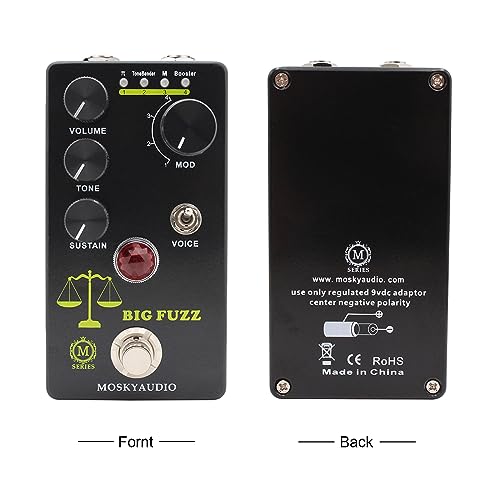 Jemora FUZZ Pédale d’effet de guitare 4 commutateurs de mode et commandes de volume/tonalité/sustain Processeur d’effet d’effet de guitare Fuzz numérique portable compact pour guitare électrique - Les Beatles, Paul McCartney, John Lennon, RIngo Starr, George Harrison Jemora FUZZ Pédale d'effet de guitare 4 commutateurs de mode et commandes de volume/tonalité/sustain Processeur d'effet d'effet de guitare Fuzz numérique portable compact pour guitare électrique – Image 8