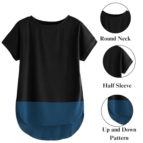 Image of Fabricorn Combo of Plain Color Stylish Up and Down Cotton Tshirt for Women