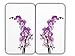 Maximex Coprifuochi Vetro Universale Orchidea, Set 2 Pezzi, per Tutti i Tipi di Piani di Cottura, Vetro Temperato, 30 x 1.8-5.5 x 52 cm, Multicolore