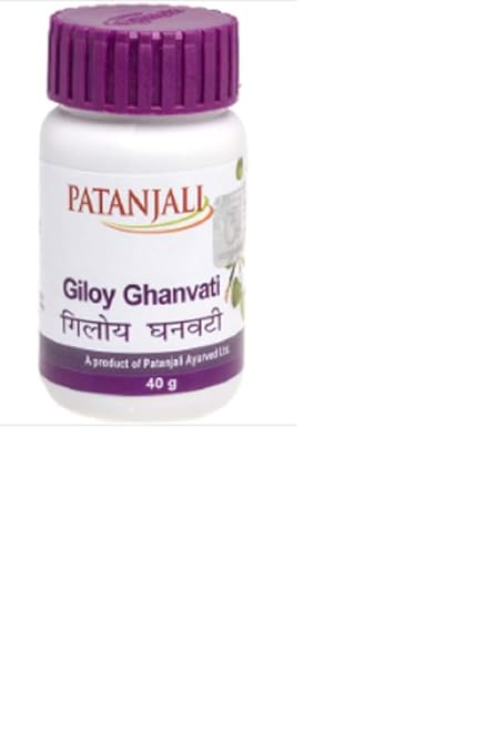 Patanjali Unflavoured Giloy Ghan Vati Tablet, 40gms