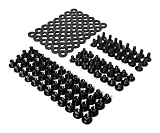 Black Chicago Screws, 144 Assorted Pieces of 1/4 & 3/8 Inch - for DIY Kydex and Leather Gun Holsters