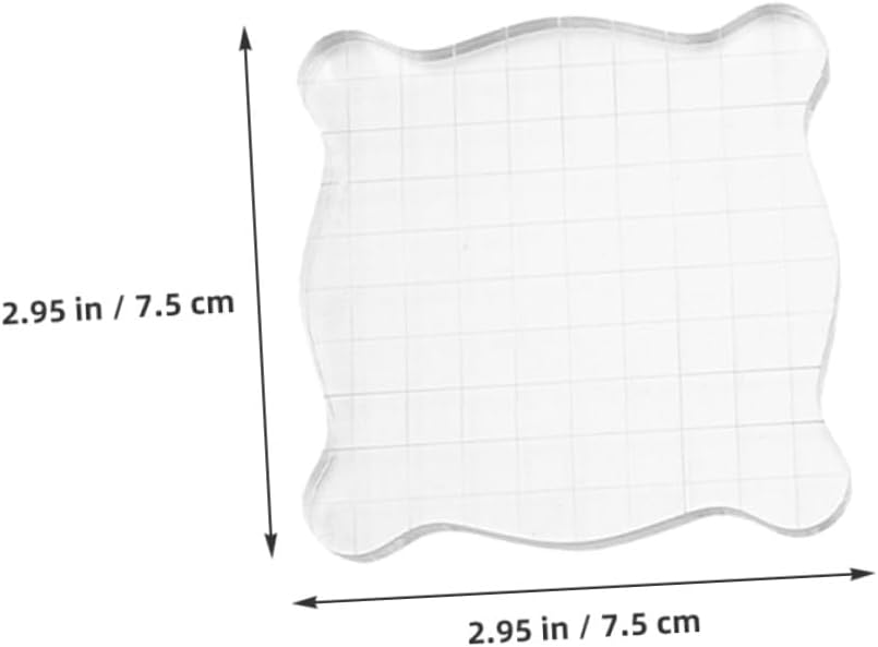 4pcs Acrylic Stamp Blocks with Grid Lines for Stamping, Craft Stamping Tools for Scrapbooking and Card Making