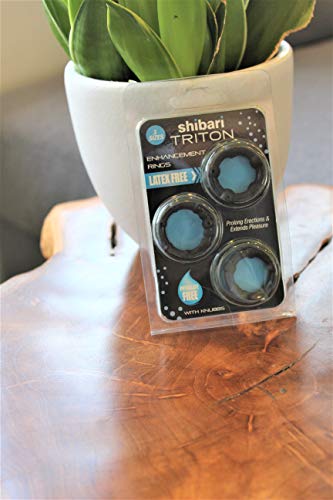 Shibari Triton Enhancement Pleasu-Rings Black With Knubbs #TOP3