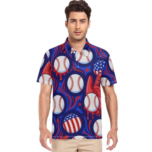 T-shirt de golf respirant homme GuoChe polo de baseball à manches courtes anti-sueur