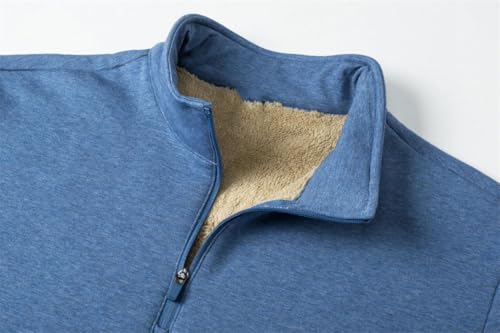 Men's Quarter-Zip Pullover, Slim-fit Small Stand-up Collar Casual Sweater2