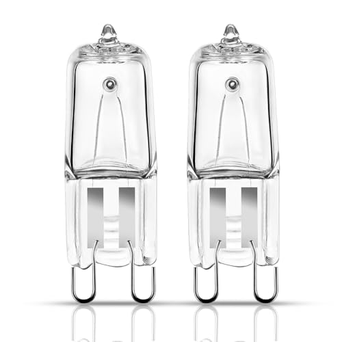 Comyan G9 40W Halogen Backofenlampe 230V G9 Ofenbirne 400 lm Warmweiß dimmbar hitzefest bis 300C für Mikrowelle Dunstabzugshaube 2er-Pack