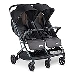 Joovy Kooper X2 Doppelter Kinderwagen, leichter Kinderwagen, kompakt zusammenklappbar mit Ablagen, grau