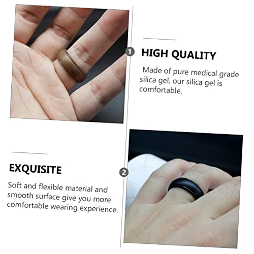 Set de 8 anillos de silicona flexibles para hombre miniatura 6