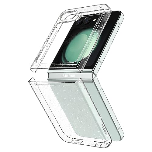 Spigen Air Skin Glitter for Samsung Galaxy Z Flip 5 Case, Transparent Galaxy Z Flip5 Back Cover (2023) - Poly Carbonate|Crystal Quartz