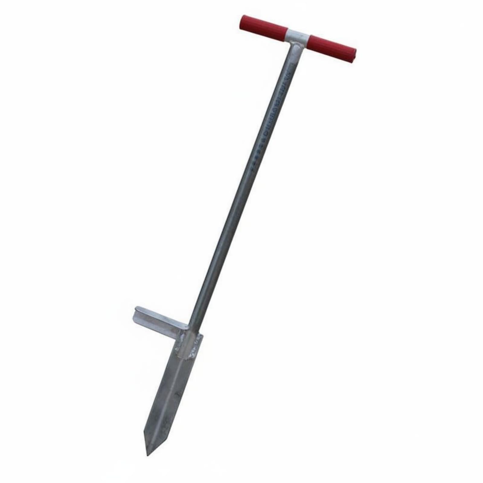 Unkrautstecher Gartenwerkzeug Hand Jäter Unkrautentferner mit Langem Stiel T Griff Metallklinge Hebeltritt Rückenschonend für Gartenarbeit Rasen Kanten