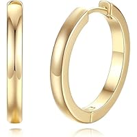 14K Gold Hoop Earrings for Women Gold Huggie Earrings Hypoallergenic Lightweight Small Hoop Earring for Womens