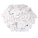 Topixdeals Silk Cream Pink Roses Flower Head, Artificial Flowers Heads for Wedding Flowers Accessories Make Bridal Hair Clips Headbands Dress (50 White)