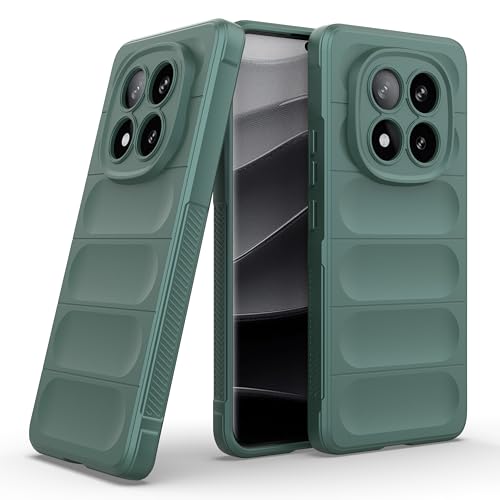 Image of amazon basics Back Case Cover for Mi Redmi Note 14 Pro Plus 5G | Compatible for Mi Redmi Note 14 Pro Plus 5G Back Cover | Liquid Silicon Magic Case with Camera Protection | Dark Green