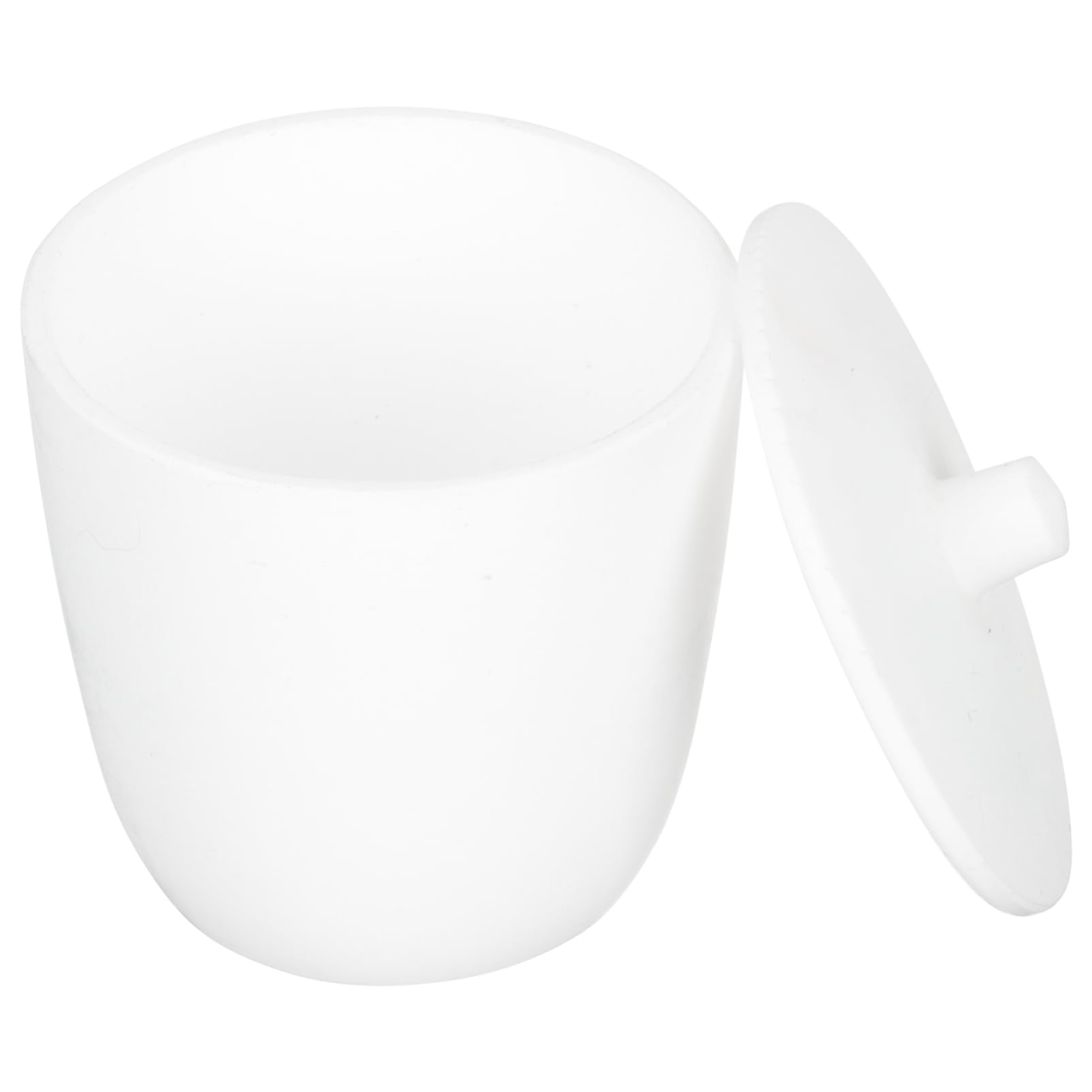 OUNONA PTFE Crucible with Lid Lab Porcelain Crucible Gold Melting Kit Melting Soldering Kit Propane Experiment Crucible Melting Pot with Lid Melting Crucible Cup Refining Cup Beaker White