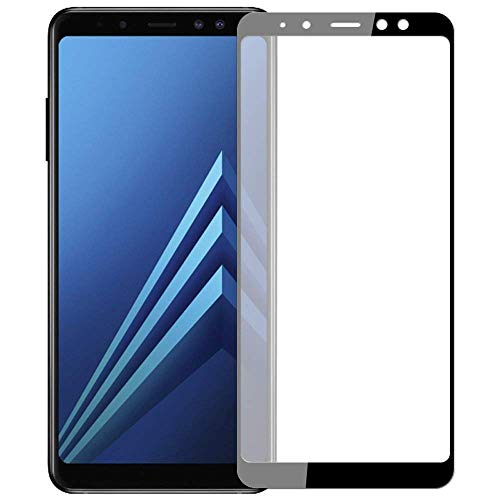 Image of Screen Protector for Samsung Galaxy A8 Plus (2018) (Black) Tempered Glass Edge-to-Edge 6D Screen Guard With Installation Kit