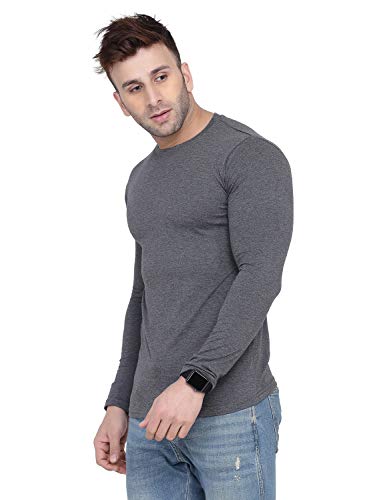 Image of Self Design Men Full Sleeve Round Neck Multicolor T-Shirt (Pack of 2)