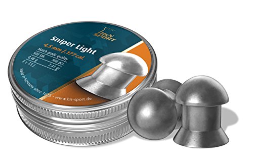 Haendler & Natermann Sniper Light Domed Airgun Pellets .177/7.5 Grains (500 Count), Gray (PY-P-1217)