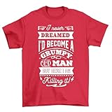 Photo Gallery t-shirt "i never dreamed i d become a grumpy man" - embrace your inner grump! divertente design unisex, 100% cotone, perfetta per i curiosi amanti del divertimento, rosso, 3xl Photo Gallery t-shirt "i never dreamed i d become a grumpy man" - embrace your inner grump! divertente design unisex, 100% cotone, perfetta per i curiosi amanti del divertimento, rosso, 3xl
