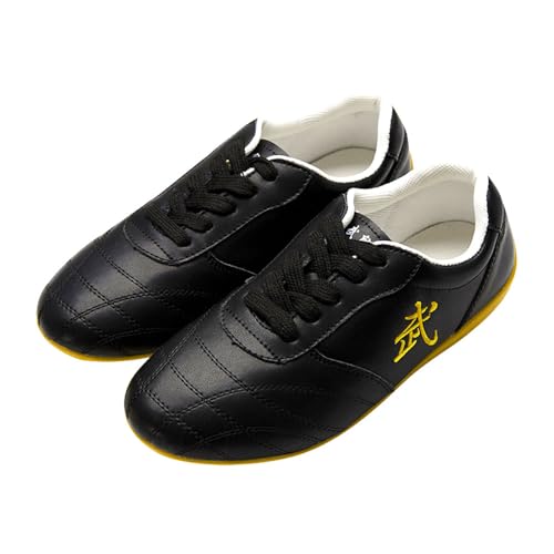 Tai Chi Shoes for Men– Breathable Leather Kung Fu Shoes...