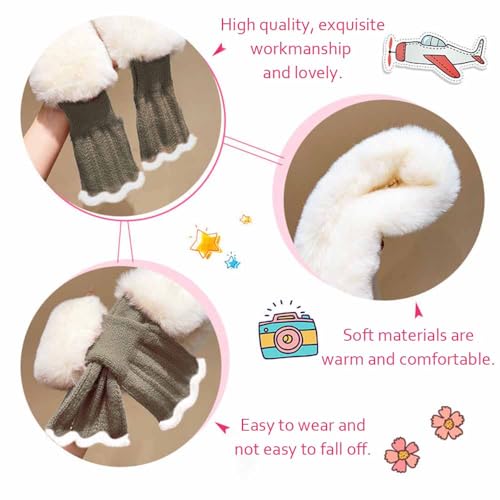 MIUPOO Women Winter Plush Scarf,Fur Scarf Neck Warmer,Womens Fur Collar Scarf,Furry Criss Cross Scarf,Black3