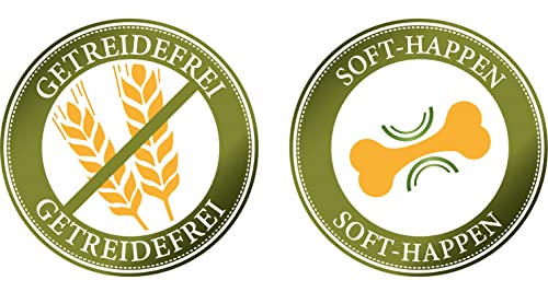 Bellfor Heide-Happen getreidefreie Soft-Snacks für Hunde mit hoher Verdaulichkeit, ohne tierische Nebenerzeugnisse. Soft-Leckerli für Hundetraining, 200 g (Lamm)