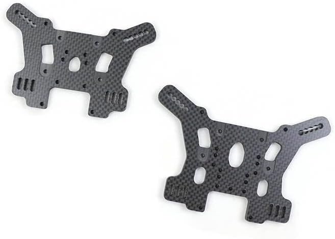 JYARZ 6mm Carbon Fiber Front Shock Tower+Rear Shock Tower, For TEKNO ET48 2.0 Rc Toy Parts