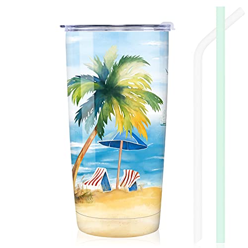 NymphFable 20oz Playa Perro Taza Termo Cafe para Llevar Taza Termica Acero Inoxidable Taza Personalizada