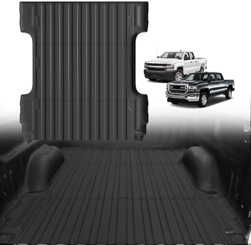 TripleAliners 5.8FT Truck Bed Mat for 2007-2018 Chevy Silverado/S...