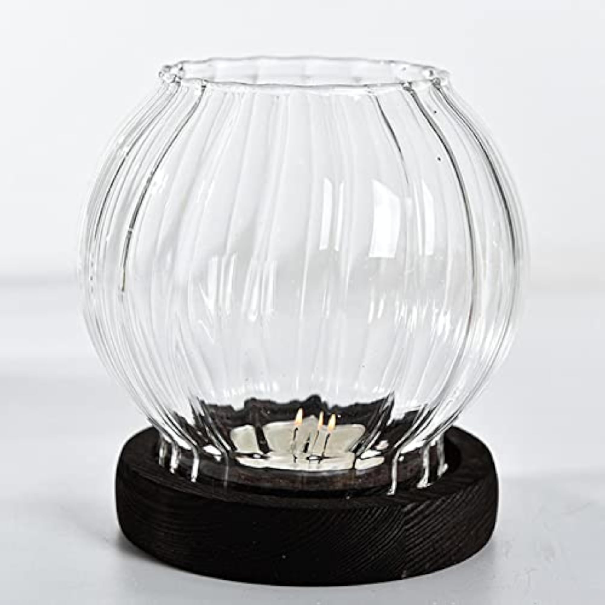 Glass Candle Holder Lightweight Countertop for Festivals