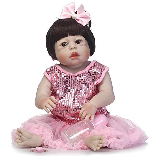 Yeah-hhi 48Cm Poupée Remorn Simulation Réaliste Silicone Plef Baby Girl Pouper Jouet De Bain pour Les Accessoires De Photographie Creative Cadeaux Creative Cadeaux,Blue Eye