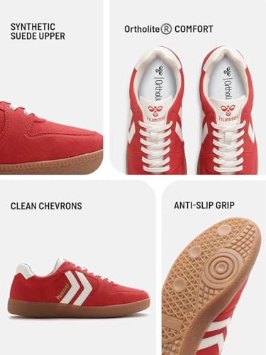 Image of hummel Classic Verve Casual Suede Sneaker for Men Lightweight with Synthetic Suede Enhanced Comfort Cushioned Insole and Slip-Resistance Work and Play Business Casual Shoes