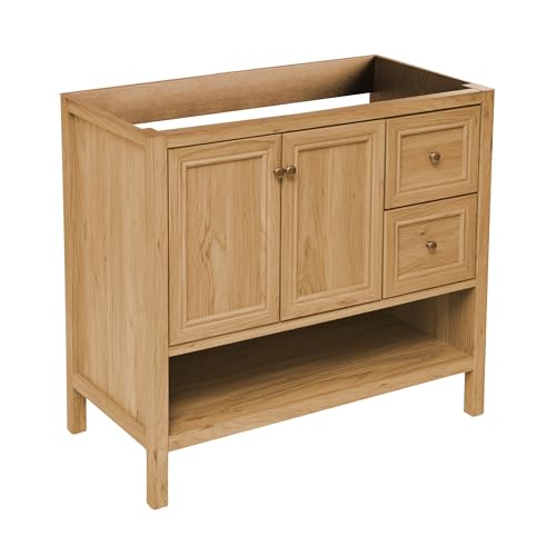 Image of Chateau 36 inch Bathroom Vanity in Natural Oak - Cabinet