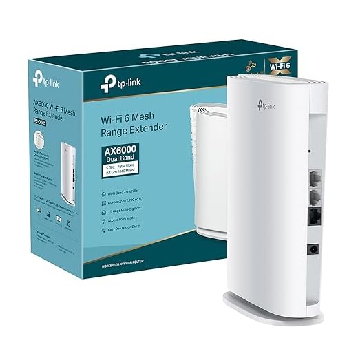 TP-Link Répéteur WiFi 6 Mesh AX6000 Mbps bi-bande RE900XD, 160 MHz, port 2.5 Gigabit , puissant répéteur WiFi, MU-MIMO, Compatible avec les box internet, profitez du WiFi 6 sans changer votre Box
